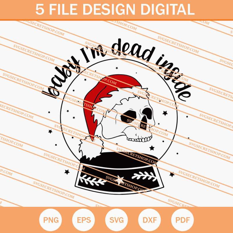 Baby I'm Dead Inside Skull Santa Hat SVG, Christmas SVG - SVG Secret Shop.jpg