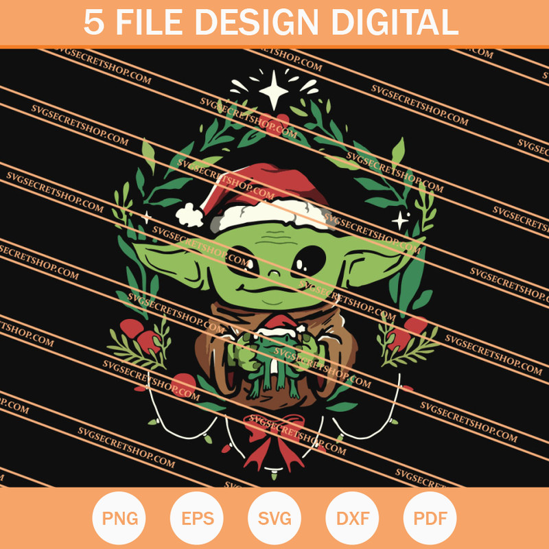 Baby Yoda And Frog Christmas SVG, Christmas SVG - SVG Secret Shop.jpg