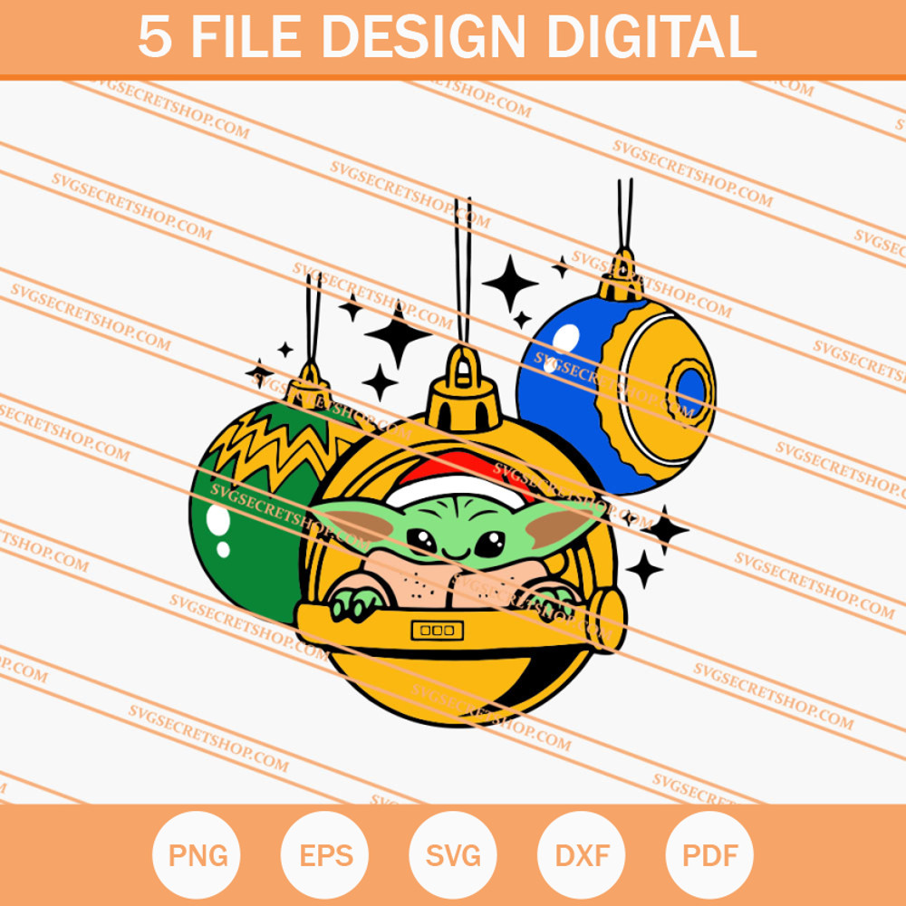 Baby Yoda Christmas Ball SVG, Christmas SVG, Yoda SVG - SVG Secret Shop.jpg