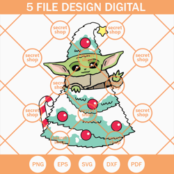 baby yoda christmas tree svg, baby yoda svg, christmas svg, star wars svg