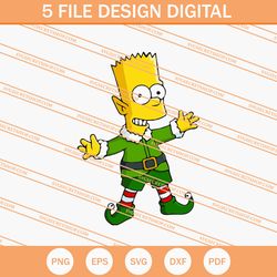 bart simpson elf svg, bart simpson svg, simpson svg