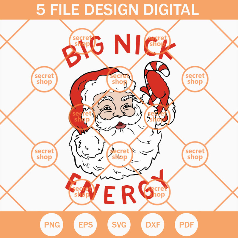 Big Nick Energy Santa Claus SVG, Santa Claus Face SVG, Funny Santa With Thick Beard SVG - SVG Secret Shop.jpg