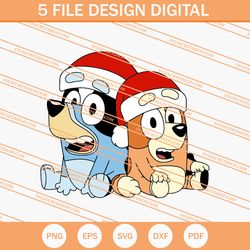 bluey and bingo christmas svg, christmas svg, bluey and bingo svg