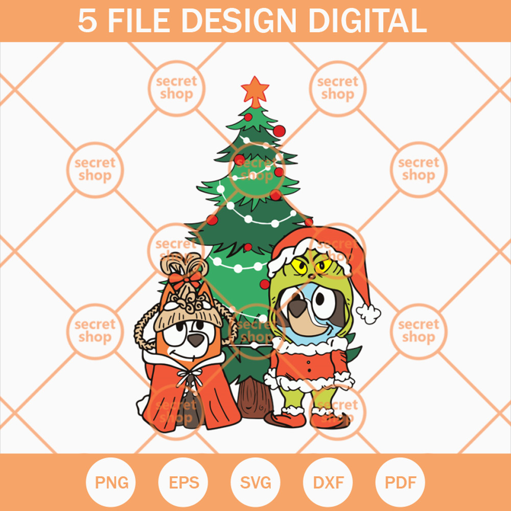 Bluey And Bingo Christmas SVG, Kids Favourite Characters SVG, Bingo Heeler SVG - SVG Secret Shop.jpg