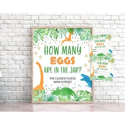 blue orange dinosaur guess how many eggs game sign dino eggs birthday game dinosaur how many eggs are in the jar game t-