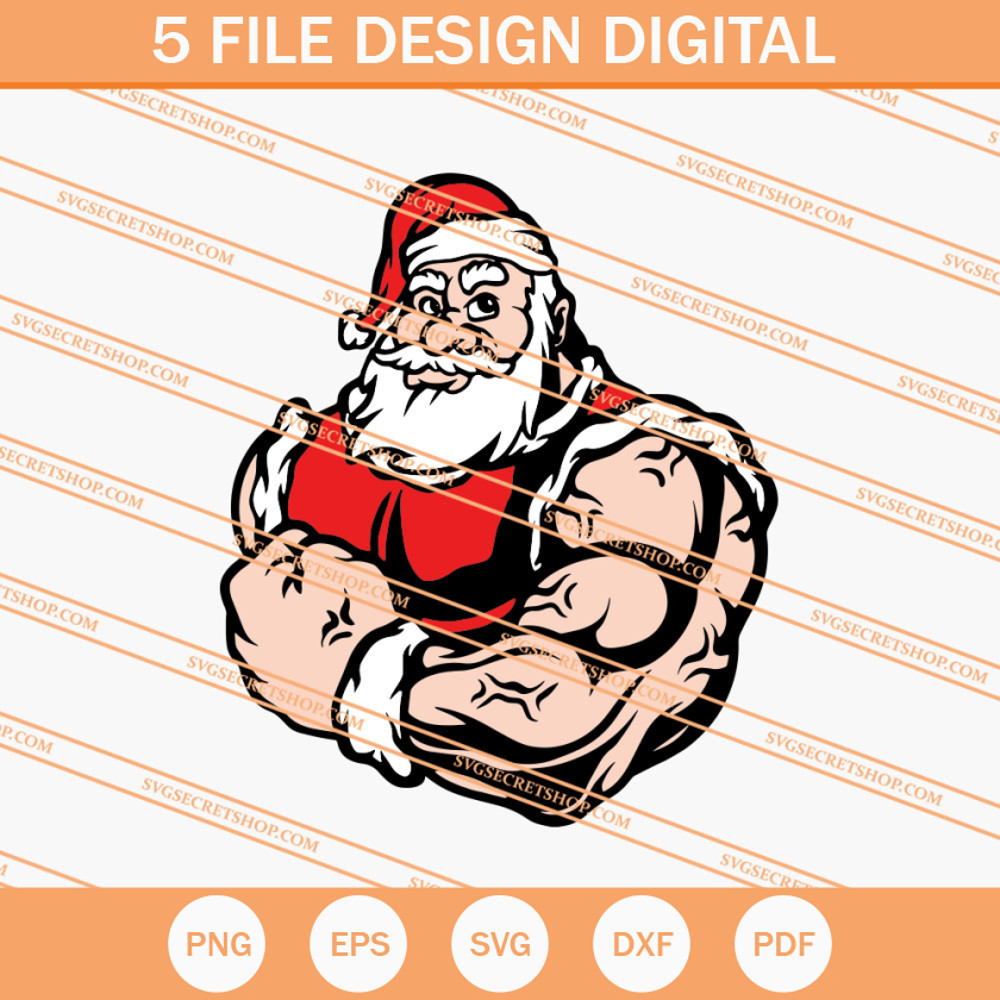 Buff Santa Claus SVG, Santa Claus SVG, Christmas SVG - SVG Secret Shop.jpg