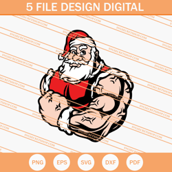 buff santa claus svg, santa claus svg, christmas svg