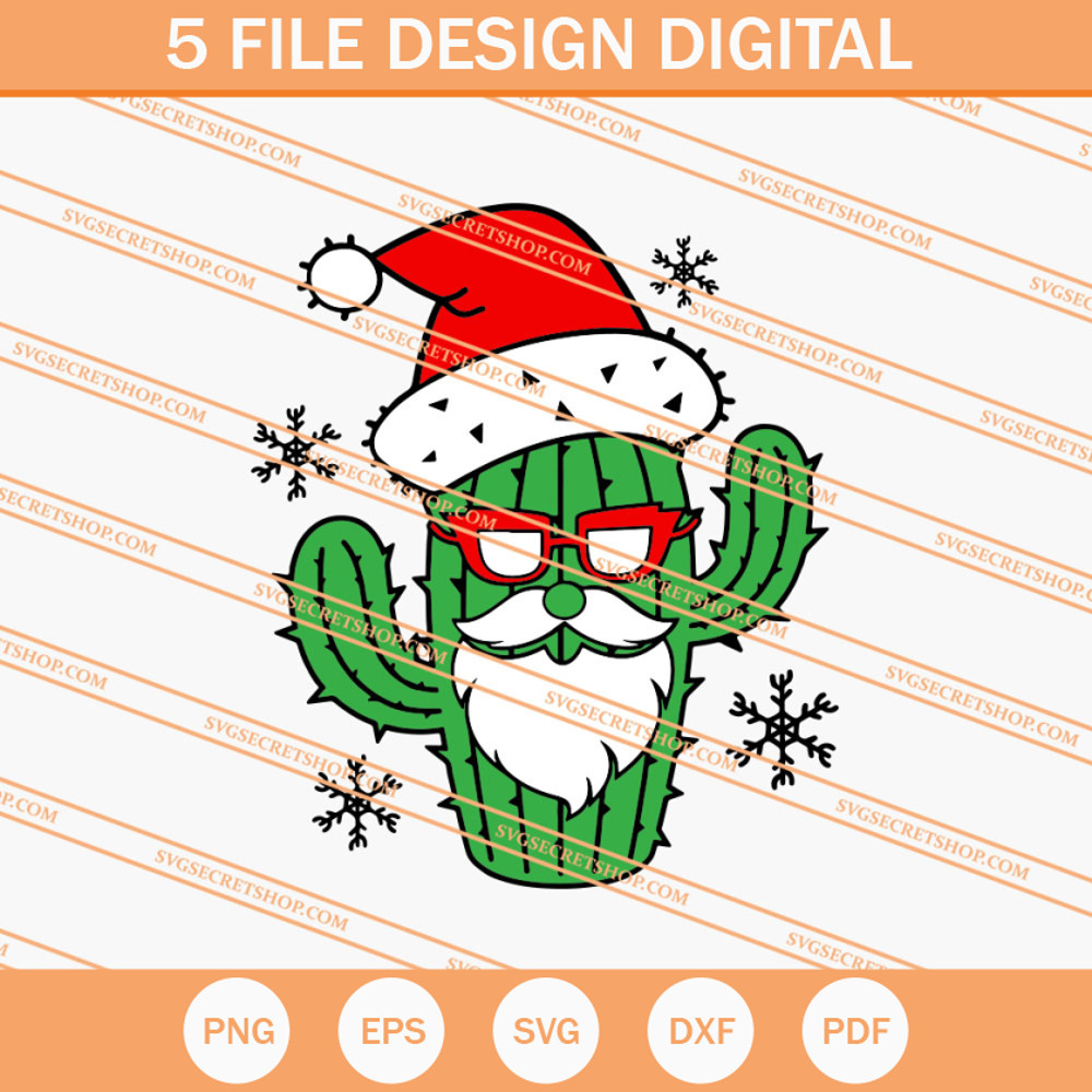 Cactus Christmas SVG, Christmas SVG, Cactus SVG, Funny SVG - SVG Secret Shop.jpg