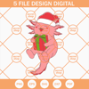 Christmas Axolotl SVG, Pink Axolotl Cute SVG, Christmas Santa Hat SVG - SVG Secret Shop.jpg