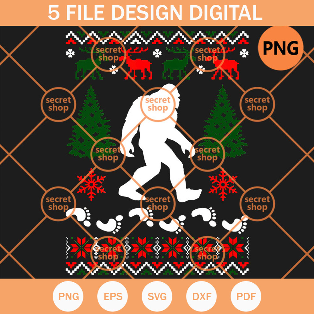 Christmas Bigfoot PNG, Footprint Bigfoot PNG, Merry Christmas Bigfoot PNG - SVG Secret Shop.jpg