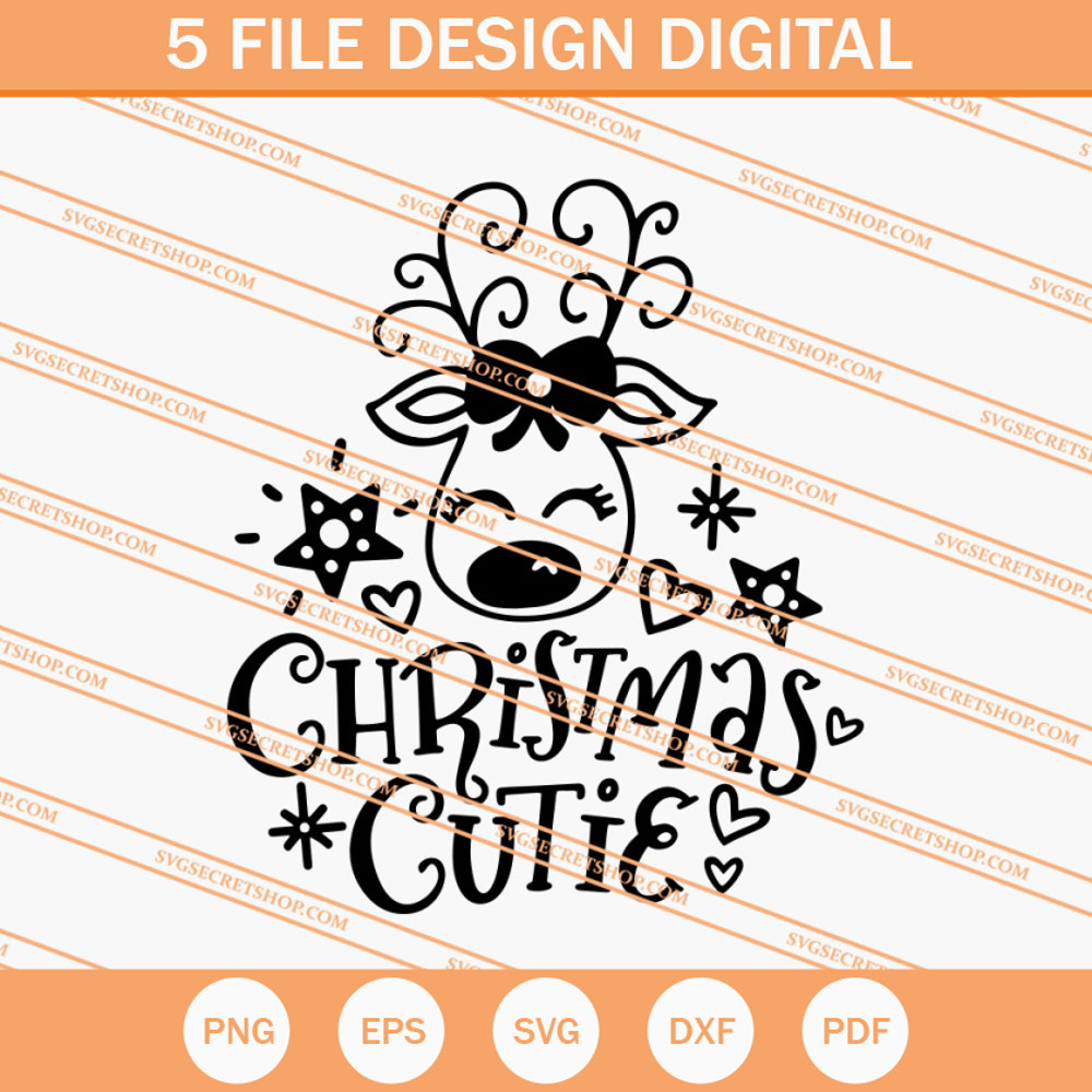 Christmas Cutie Reindeer SVG, Reindeer SVG, Animal SVG - SVG Secret Shop.jpg