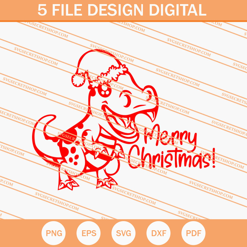 Christmas Dinosaur SVG, Dinosaur SVG, Christmas SVG - SVG Secret Shop.jpg