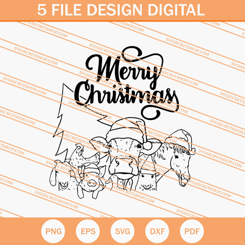 Christmas Farm SVG, Christmas SVG, Farmhouse SVG - SVG Secret Shop.jpg