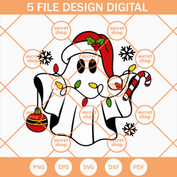 Christmas Ghost SVG, Christmas SVG, Halloween SVG, Ghost SVG