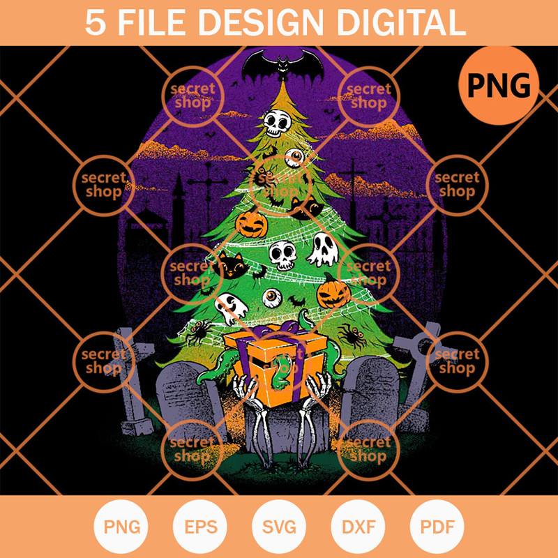 Christmas Nightmare PNG, Scary Pine Tree PNG, Christmas Gifts PNG - SVG Secret Shop.jpg