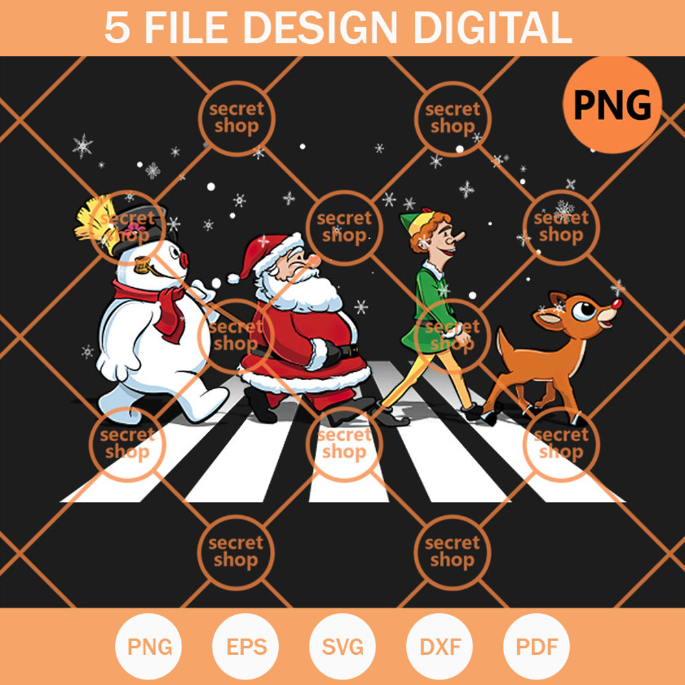 Christmas Road PNG, Cartoon Characters PNG, Snow Flakes PNG - SVG Secret Shop.jpg