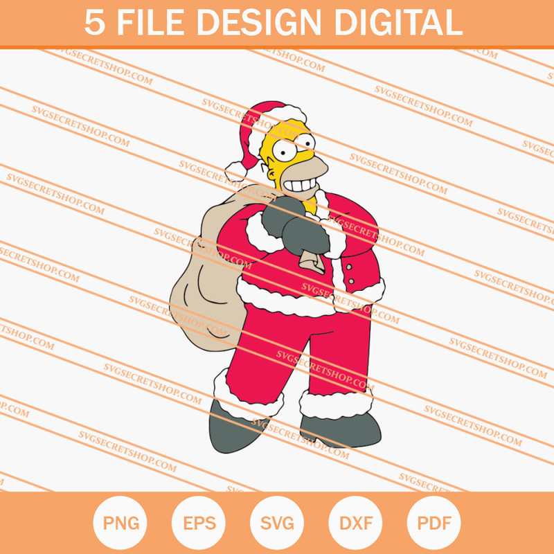 Christmas Santa Homer Simpson SVG, Christmas SVG - SVG Secret Shop.jpg