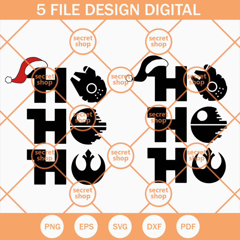 Christmas Star Wars Ho Ho Ho SVG, Star Wars SVG, Christmas Star Wars SVG, Christmas SVG - SVG Secret Shop.jpg