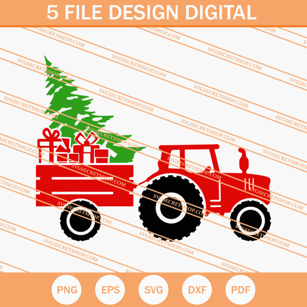 Christmas Tractor SVG, Truck Christmas SVG, Christmas SVG - SVG Secret Shop.jpg