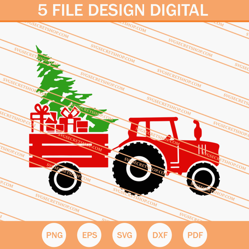 Christmas Tractor SVG, Truck Christmas SVG, Christmas SVG - SVG Secret Shop.jpg