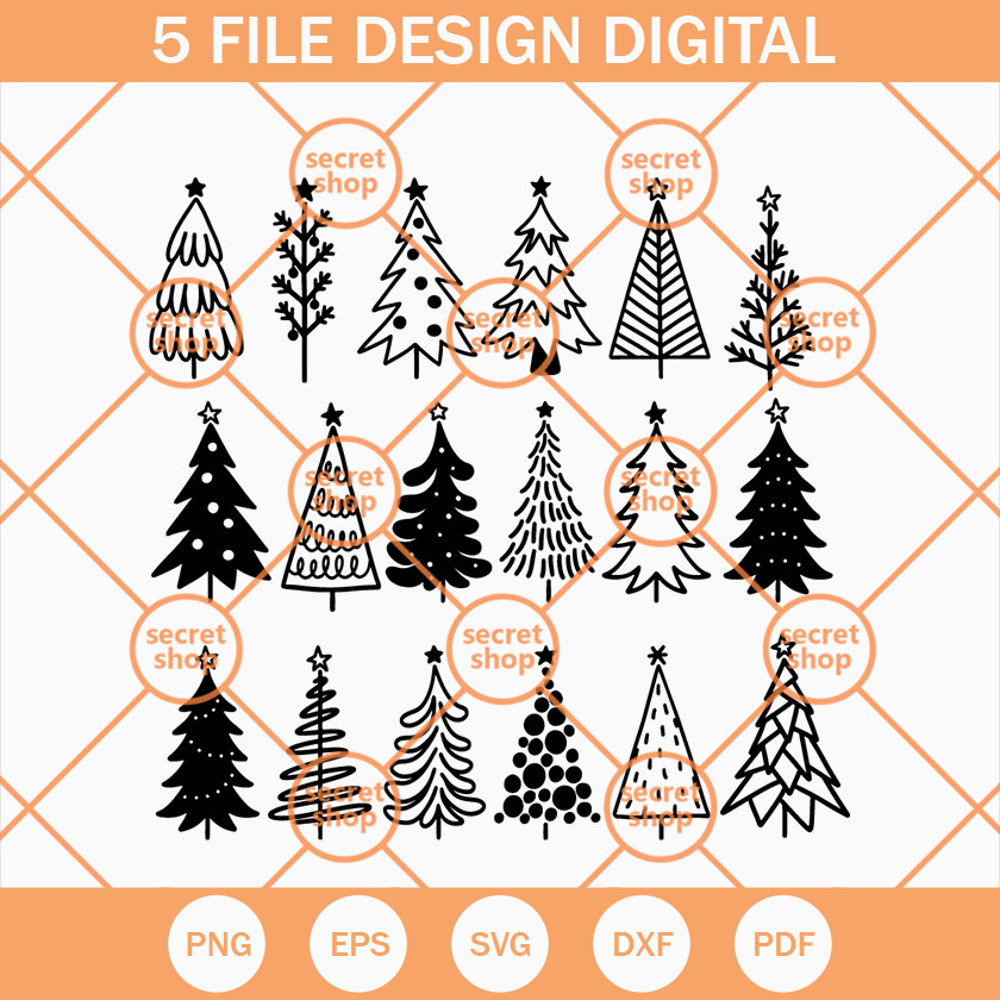 Christmas Tree Bundle SVG, Christmas Tree SVG, Tree SVG, Christmas SVG - SVG Secret Shop.jpg