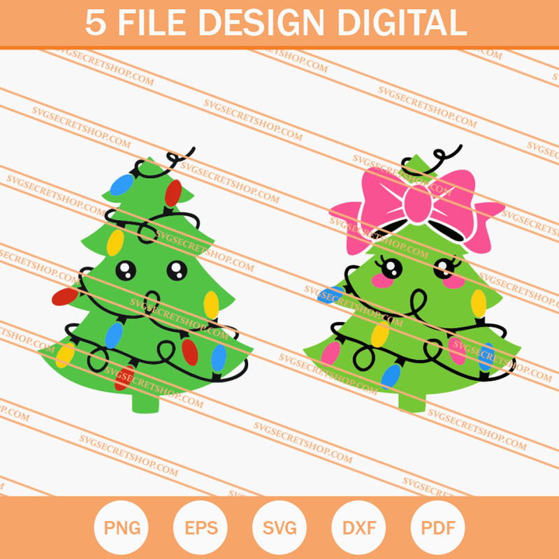 Christmas Tree With Lights SVG, Christmas Tree SVG, Christmas SVG - SVG Secret Shop.jpg