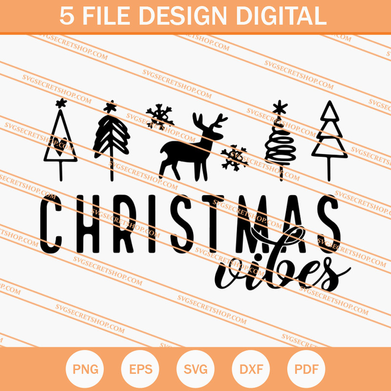 Christmas Vibes SVG, Christmas SVG, Christmas Tree SVG - SVG Secret Shop.jpg