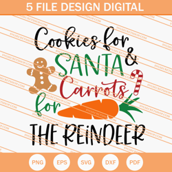 cookies for santa carrots for the reindeer svg