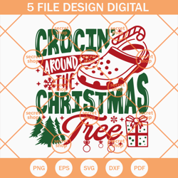 Crocin Around The Christmas Tree SVG, Christmas Gift SVG, Christmas Text SVG