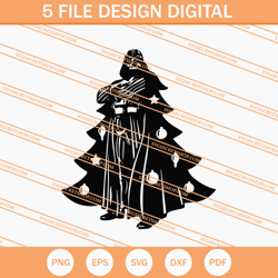 darth vader christmas tree svg, darth vader svg, christmas svg