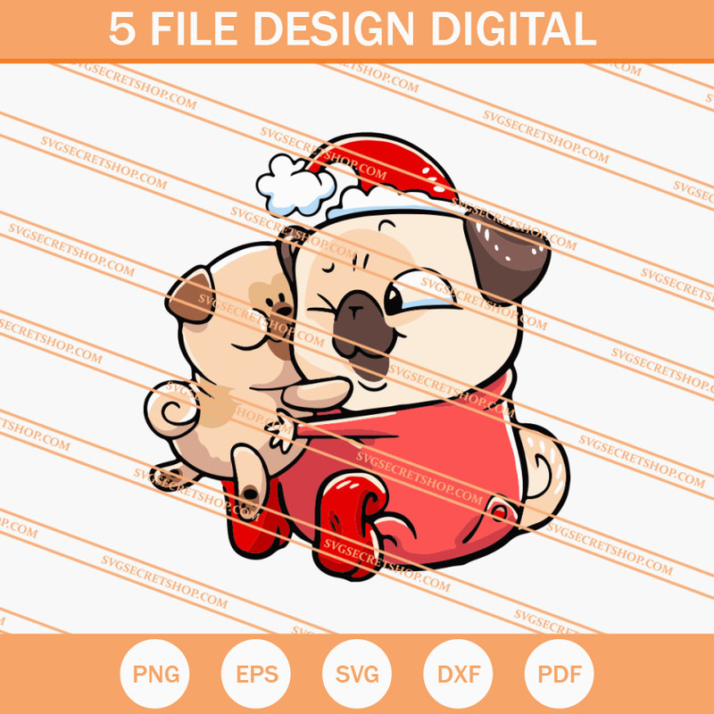 Elf Pug Snuggle Pug SVG, Elf Pug SVG, Snuggle Pug SVG - SVG Secret Shop.jpg