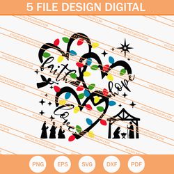 faith hope love svg, christmas svg, faith hope svg