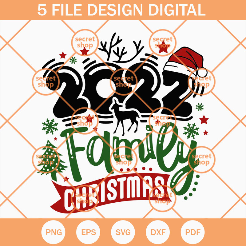 Family Christmas 2022 SVG, Welcome To New Christmas SVG, Christmas Text SVG - SVG Secret Shop.jpg