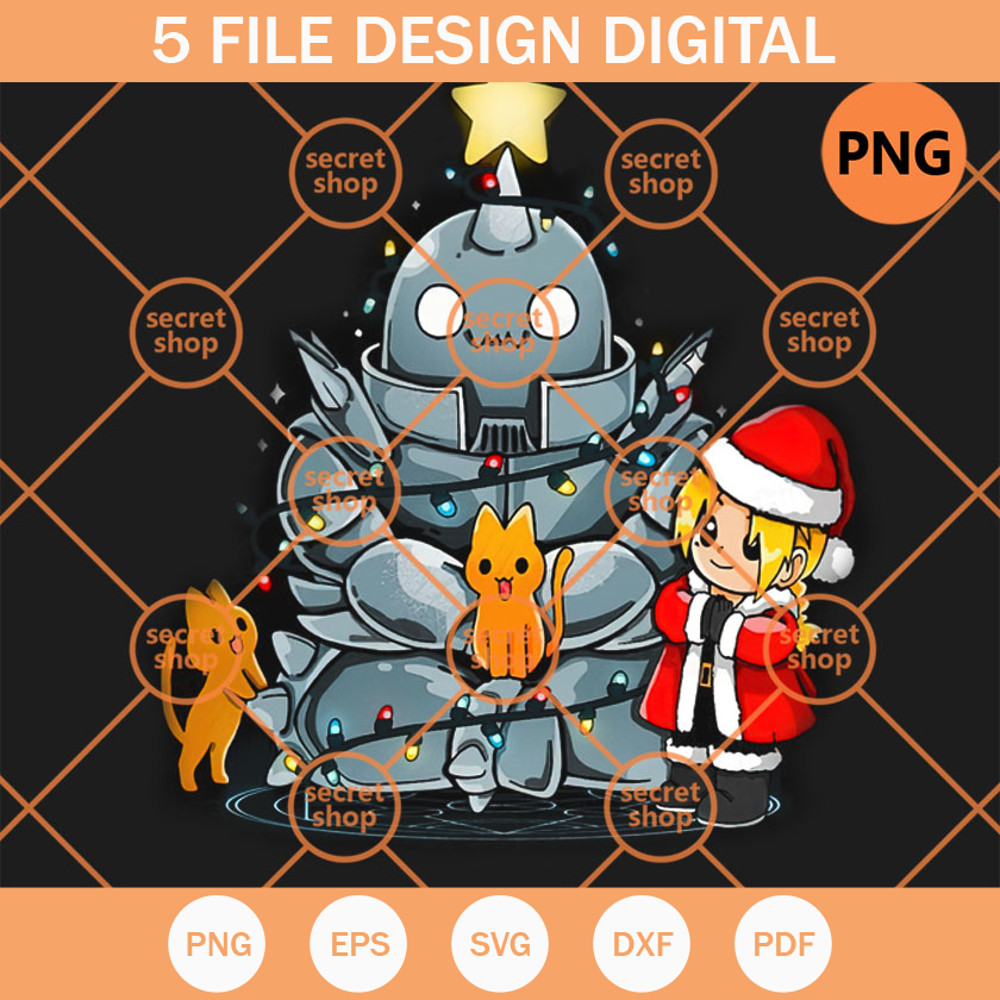 Fullmetal Christmas PNG, Fullmetal Alchemist Manga PNG, Japanese Anime PNG - SVG Secret Shop.jpg