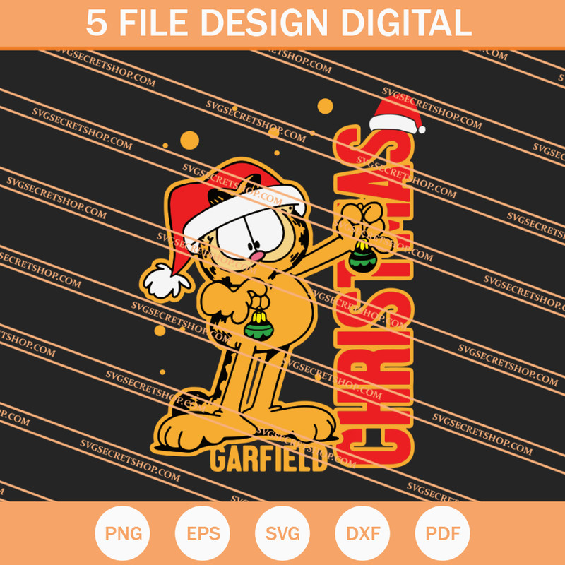 Garfield Christmas SVG, Christmas SVG, Garfield SVG - SVG Secret Shop.png