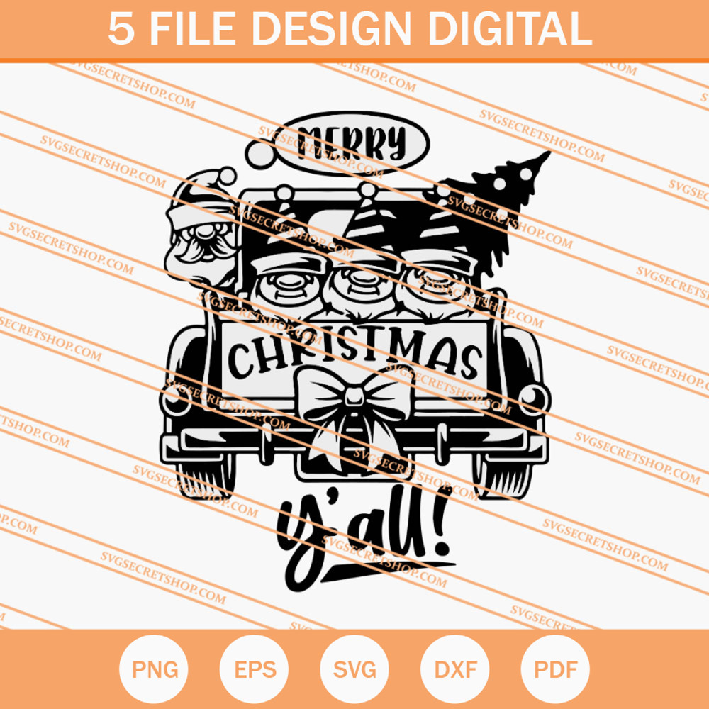 Gnome Merry Christmas Y'all SVG, Gnome SVG, Merry Christmas SVG - SVG Secret Shop.jpg