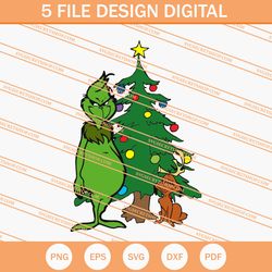 grinch and max trees christmas svg, grinch svg, christmas svg