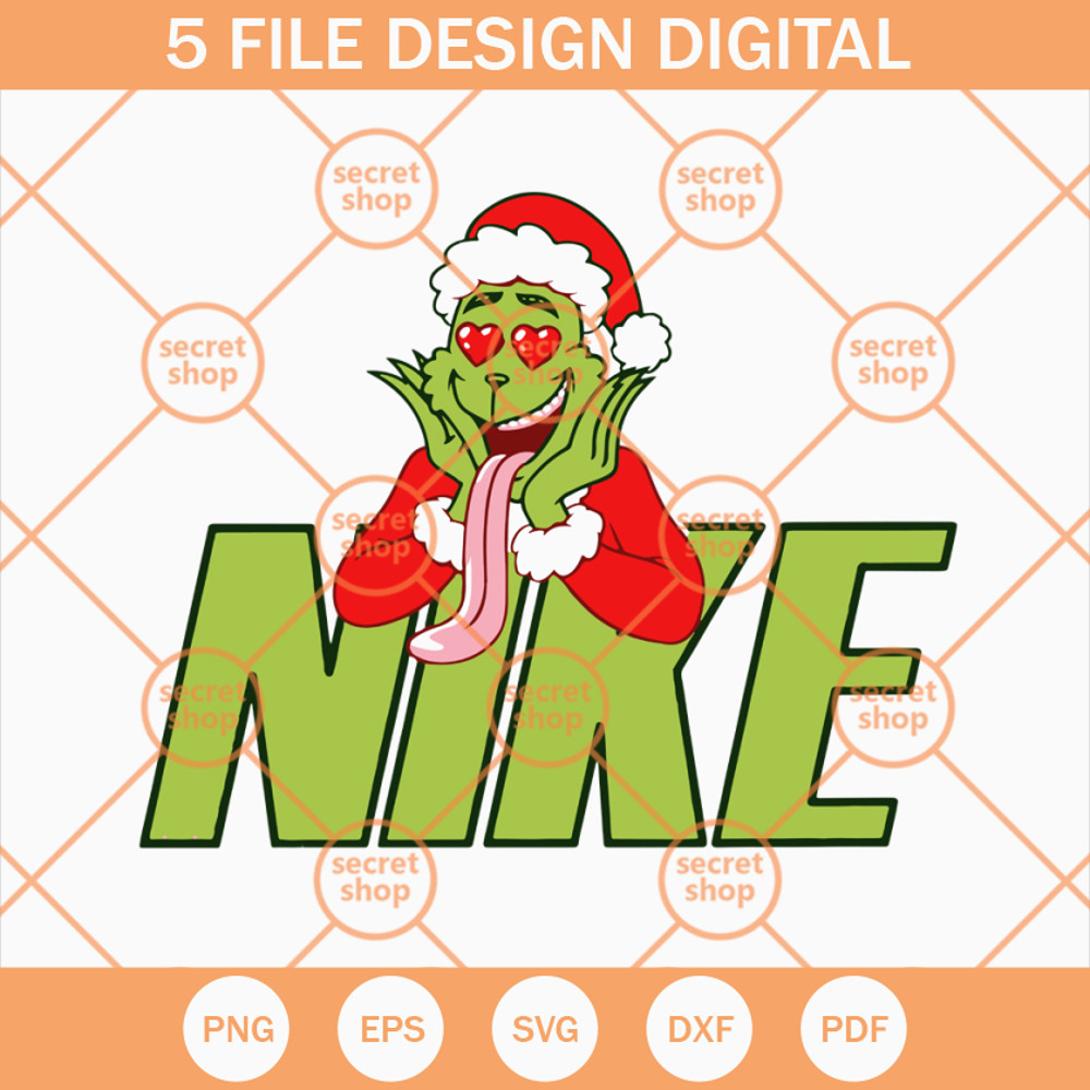 Grinch Nike Logo SVG, Grinch Long Tongue SVG, Grinch Santa Clause SVG - SVG Secret Shop.jpg