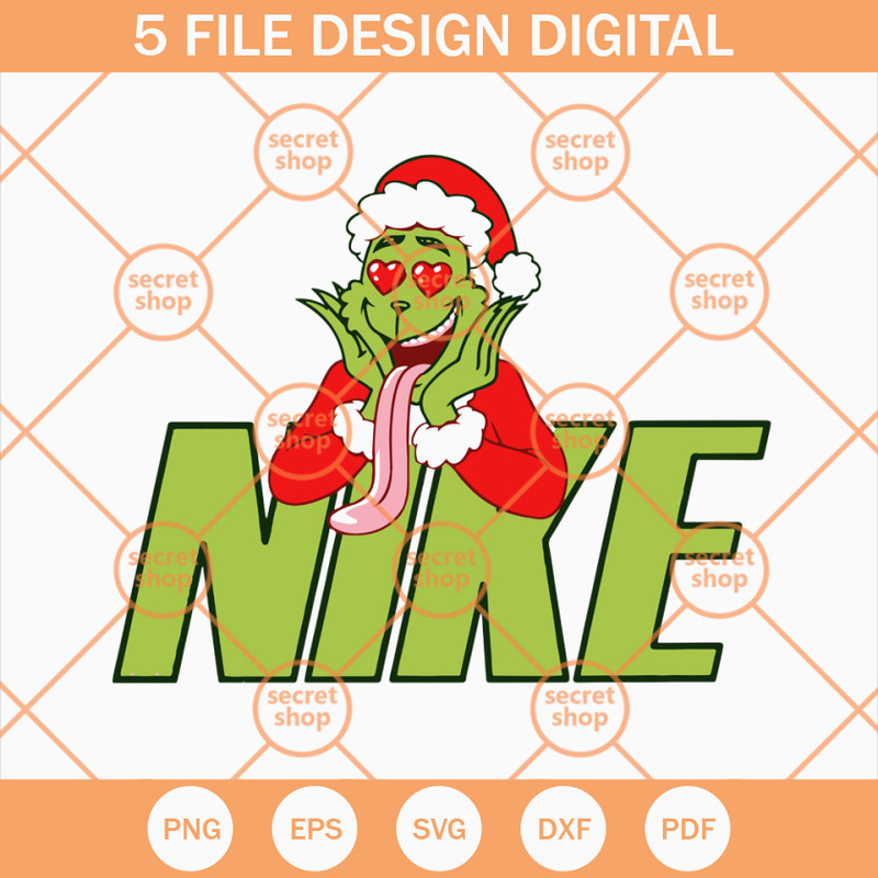 Grinch Nike Logo SVG, Grinch Long Tongue SVG, Grinch Santa Clause SVG - SVG Secret Shop.jpg