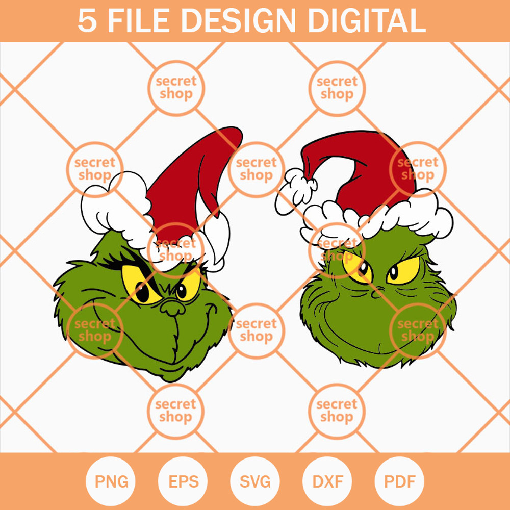 Grinch Santa SVG, The Grinch SVG, Christmas SVG, Grinch Face SVG - SVG Secret Shop.jpg
