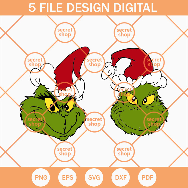 Grinch Santa SVG, The Grinch SVG, Christmas SVG, Grinch Face SVG - SVG Secret Shop.jpg