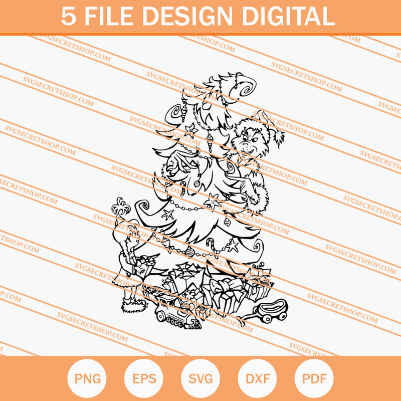 Grinch With Girl Christmas Tree SVG, Christmas Tree SVG - SVG Secret Shop.jpg