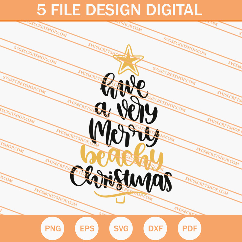Hive A Very Merry Beachy Christmas SVG, Christmas SVG - SVG Secret Shop.jpg