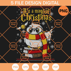 its a magical chrsitmas , animals owl , chibi owl and books