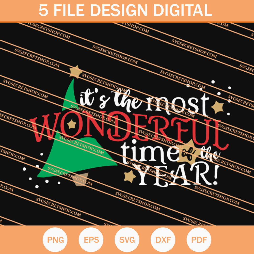 It's The Most Wonderful Time Of The Year Christmas Tree SVG - SVG Secret Shop.jpg