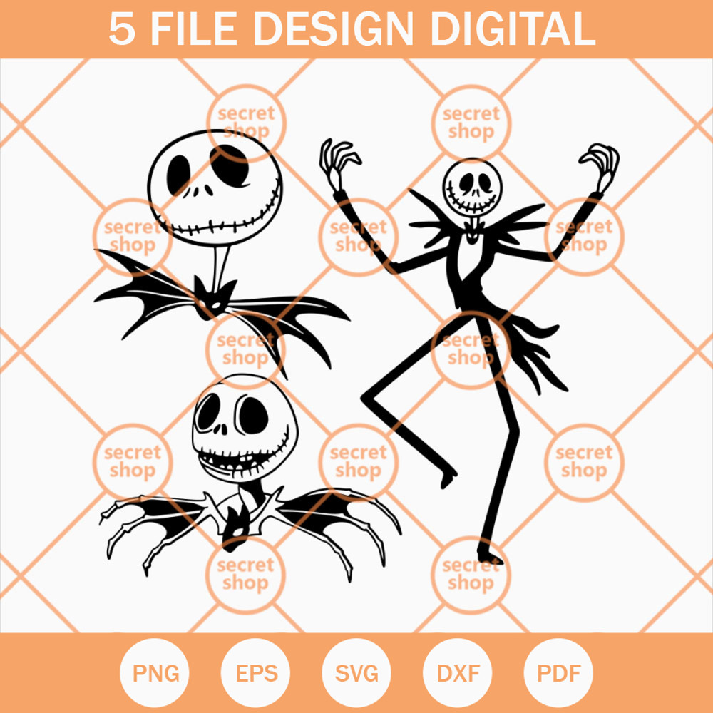 Jack Skellington Bundle SVG, Nightmare Before Christmas Jack Skellington SVG, Undead Skeleton Jack Skellington SVG - SVG Secret Shop.jpg