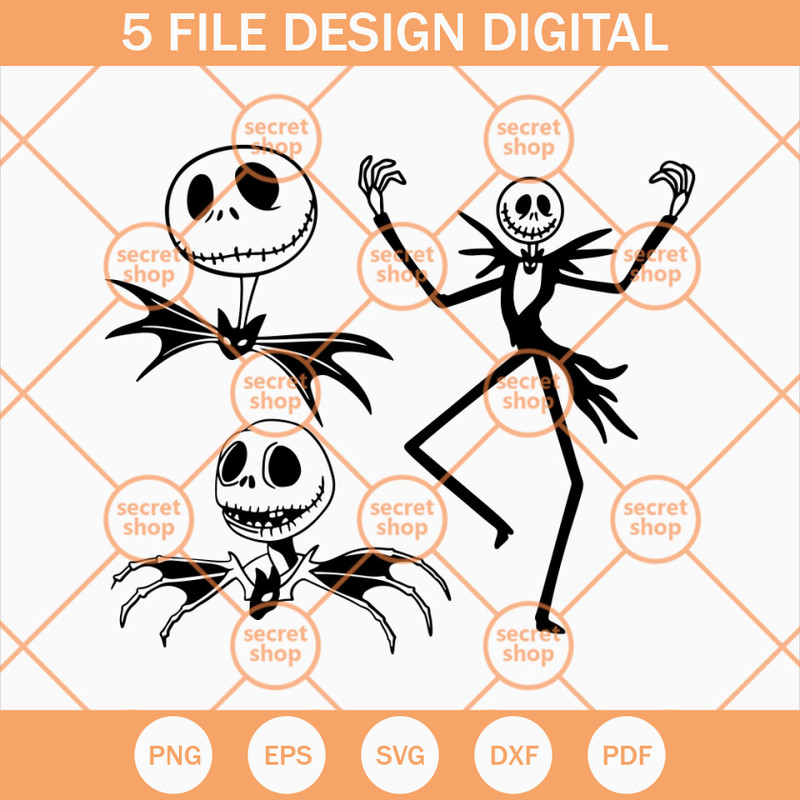 Jack Skellington Bundle SVG, Nightmare Before Christmas Jack Skellington SVG, Undead Skeleton Jack Skellington SVG - SVG Secret Shop.jpg