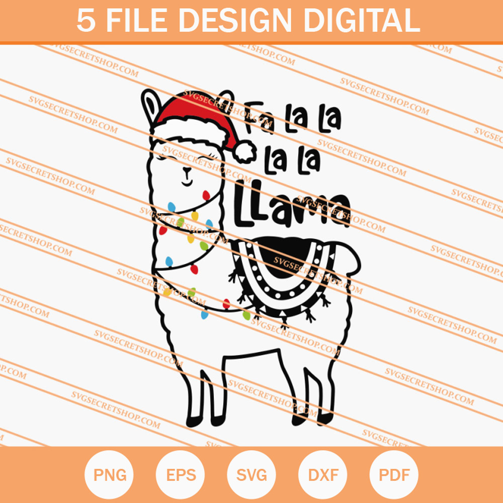 Llama Christmas SVG, Christmas SVG, Llama SVG, Animal SVG - SVG Secret Shop.jpg