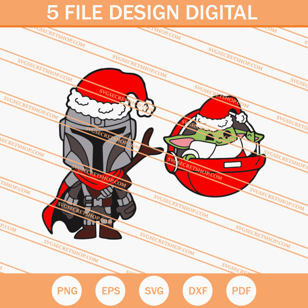 Mandalorian And Baby Yoda Christmas SVG, Christmas SVG - SVG Secret Shop.jpg