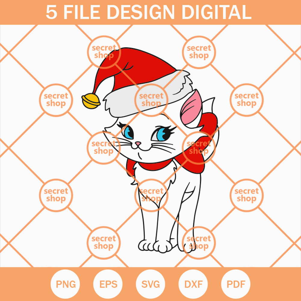 Marie Cat Christmas SVG, Marie Cat Disney Movie SVG, Adorable Marie SVG - SVG Secret Shop.jpg